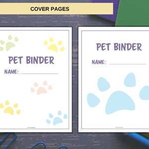 Pet Care Printables Pet Binder Pet Health Printables Instant Digital ...