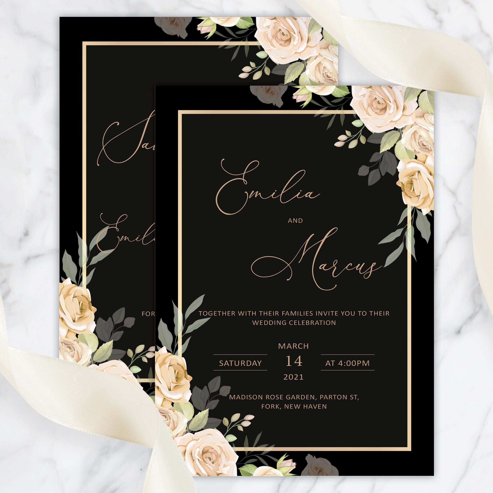Custom Wedding invitation instant download template. Wedding | Etsy