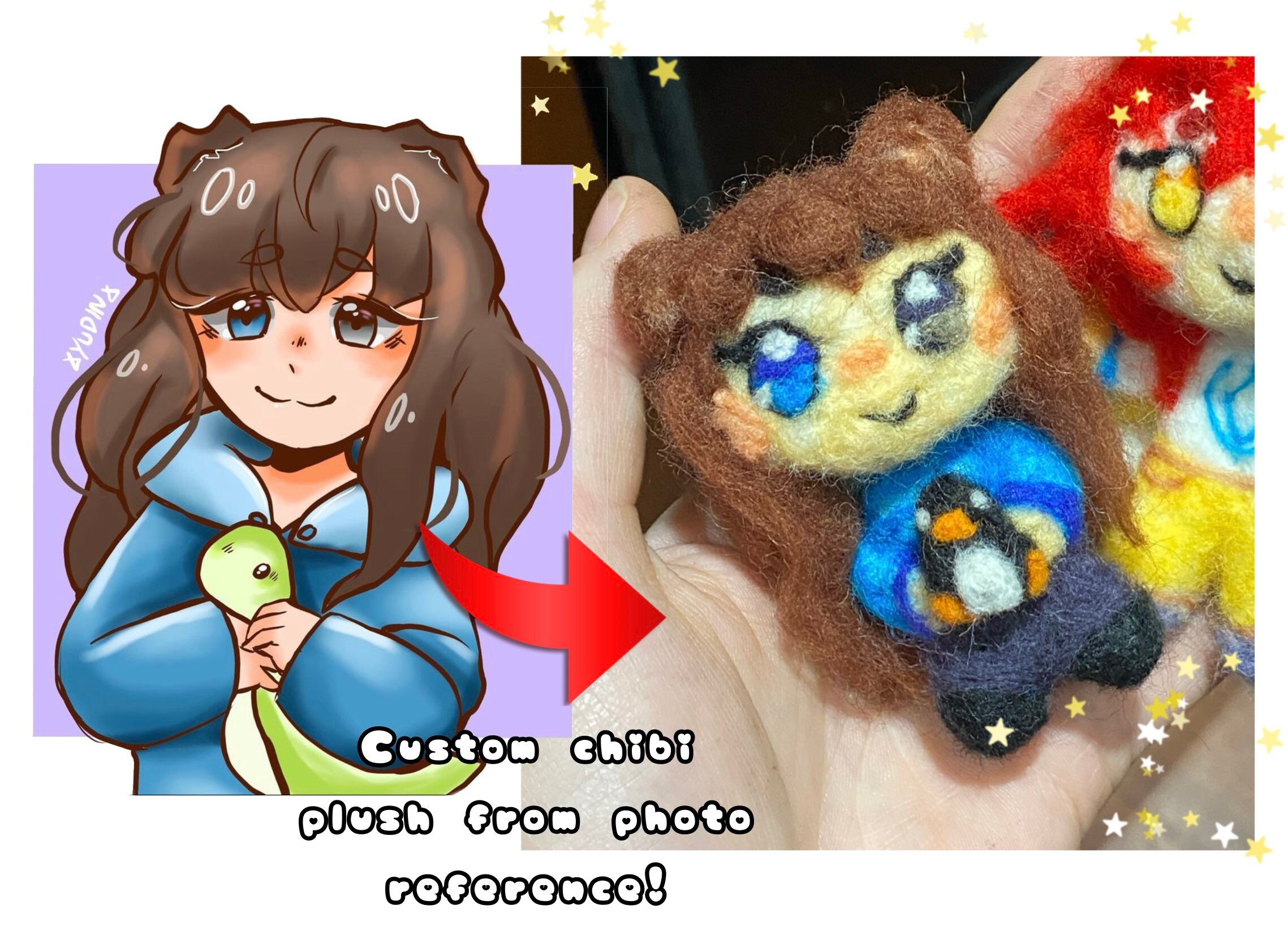 Custom OC Plush, Custom Chibi Plush, Custom Chibi, Custom Character, OC