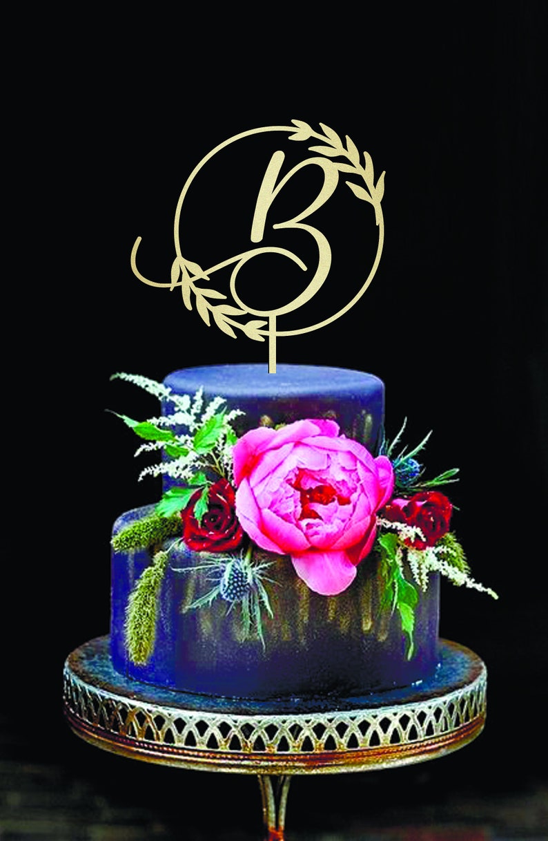 B cake topper Wedding cake topper B Custom Wedding Cake Topper Monogram Cake Topper Mr and Mrs Cake Topper Wedding Cake Decor Personalized