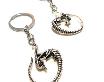 Predator Alien Keyring Keychain Human Skull Bonehead handmade Biker chopper 3x Predator Alien Keyring Keychain Human Skull Bonehead handmade Biker chopper 3x