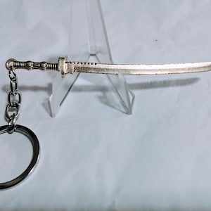 Samurai Sword keychain  Ant silver color Key chain 4.1 inch sword cosplay USA warrior battle great gift collectible