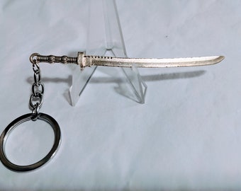 Samurai Sword keychain  Ant silver color Key chain 4.1 inch sword cosplay USA warrior battle great gift collectible
