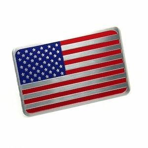 USA American Flag Aluminum decal 3.2x2 inch patriot army navy air force marines birthday christmas graduation