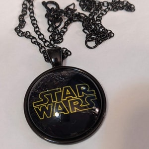 Convention Exclusive - STAR WARS Logo Pendant necklace Force awakens Jedi mandalorian 65c2 24&quot; adjustable chain included