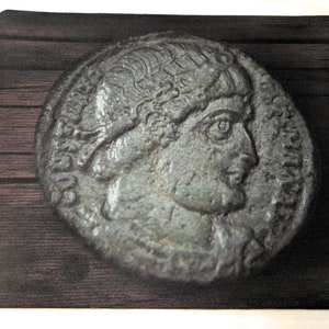 Ancient COIN Mouse Pad 9x7&quot;  constantine the great Fel Temp Reparatio roman augustus birthday christmas graduation