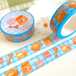Corgi Bakery Washi Tape, Corgi Washi tape, Cat Washi tape, Cute Washi tape, Dessert Washi, Washi tape, Paper tape, planner tape