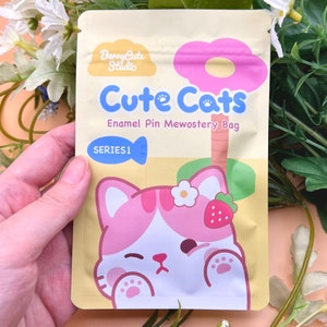 Cat Mystery Blind Bags Series 1- Hard Enamel Pin - Flower Cat - Cute cat pin - Kawaii pin - Kawaii Accessory -Cute Lapel Pin - Cute Badge