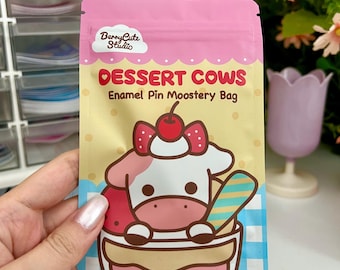 Dessert Cow Mystery Blind Bags- Hard Enamel Pin - Flower Cow - Cute cow pin - Kawaii pin - Kawaii Accessory -Cute Lapel PIn - Cute Badge
