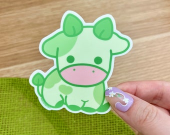 Pegatinas de Vaca Matcha: Pegatinas Kawaii - Pegatinas para Planificador - Pegatinas para Diario - Pegatinas de Cottage Core - Pegatinas Pastel - Pegatinas Bonitas