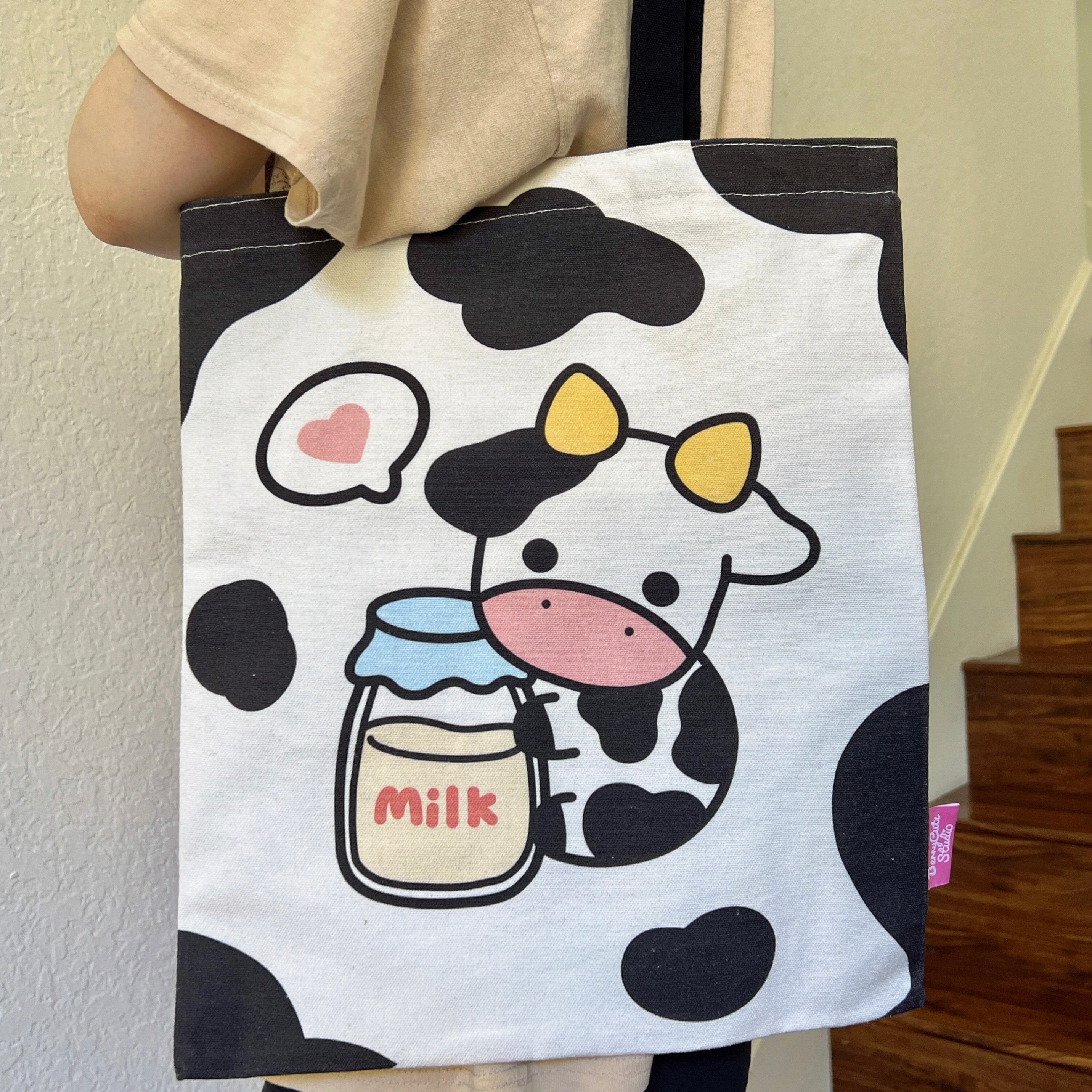 Cow tote bag hotsell