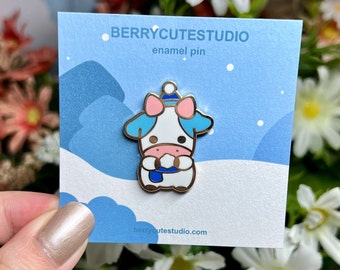 Snow Cow Hard Enamel Pin – Cute Kawaii Lapel Pin
