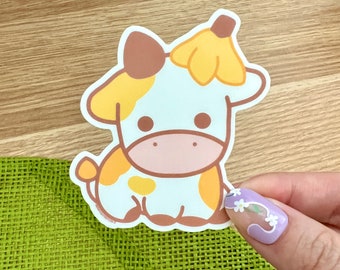 Pegatinas de Vaca Plátano: Pegatinas Kawaii - Pegatinas para Planificador - Pegatinas para Diario - Pegatinas de Cottage Core - Pegatinas Pastel - Pegatinas Bonitas