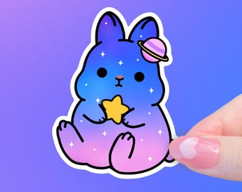 Outer space Rabbit Bunny Vinyl Sticker