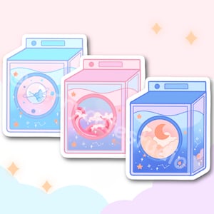 Pegatinas transparentes Dream Machine - Pegatinas de botellas de agua- Pegatinas pastel- Pegatinas estéticas -Pegatinas de ensueño- Pegatinas troqueladas- Nube