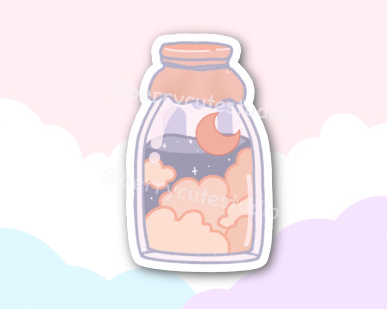 Dream Jars Sticker Pastel Stickers Kawaii Stickers Etsy