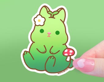 Garden Plant Rabbit Vinyl Sticker