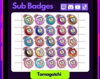 Tamagotchi Twitch Sub Badges | Kawaii | Cute | Digital | Retro | Stream | Bit Badges