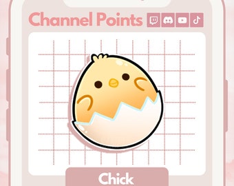 Chick Channel Points for Twitch | Twitch Channel Point Icon | Twitch Emotes | Stream Emotes | Channel Point | Sticker