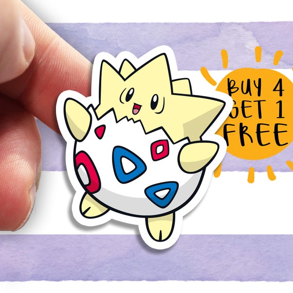 Togepi Sticker Pokemon Stickers Laptop Stickers Aesthetic Etsy