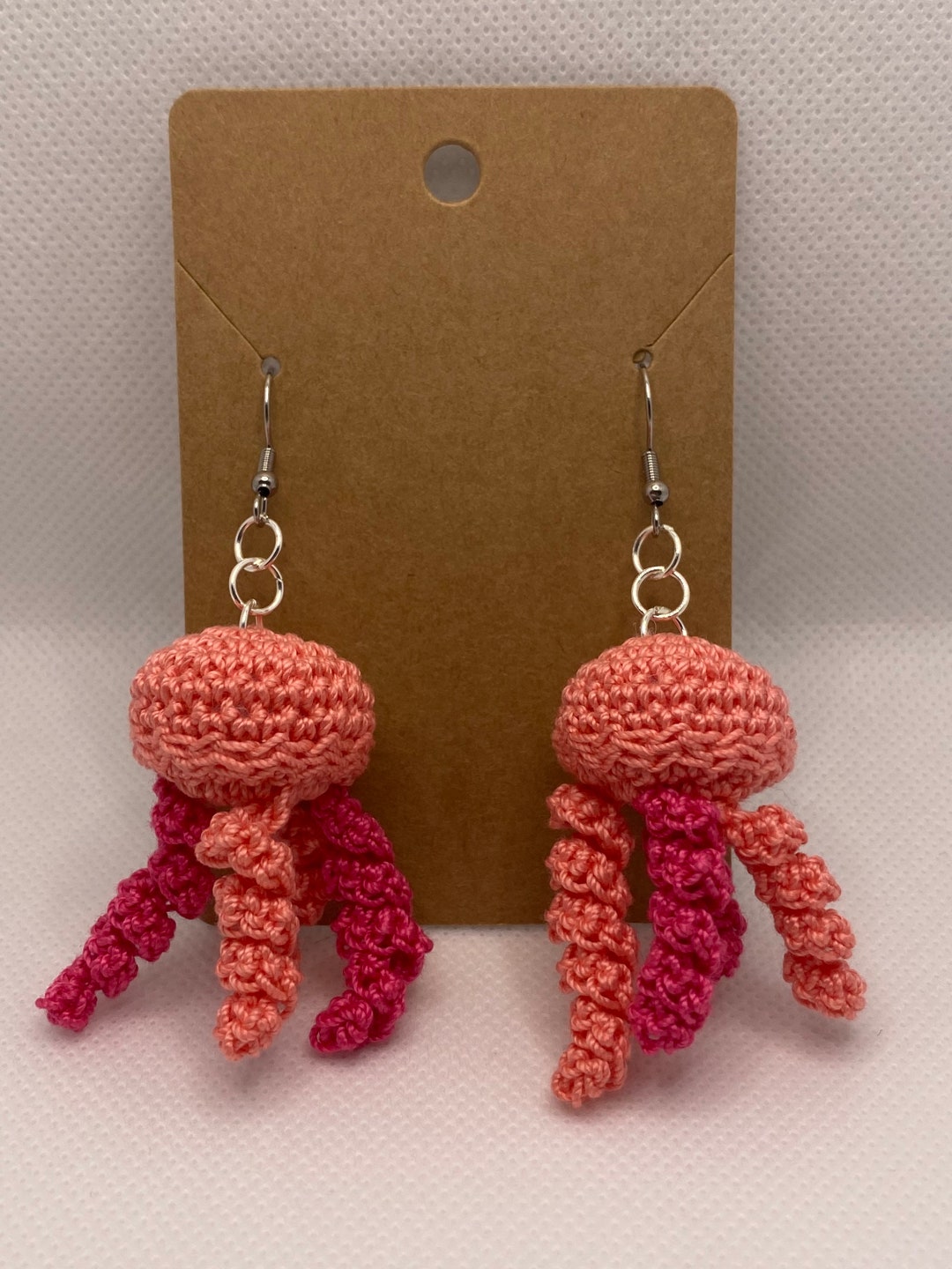 Crochet Jellyfish Earrings Etsy