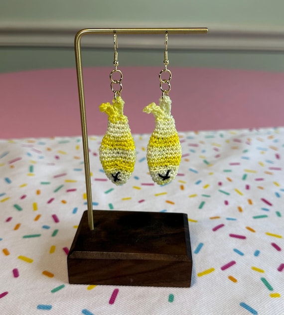 Crochet Fishy Dangle Earrings