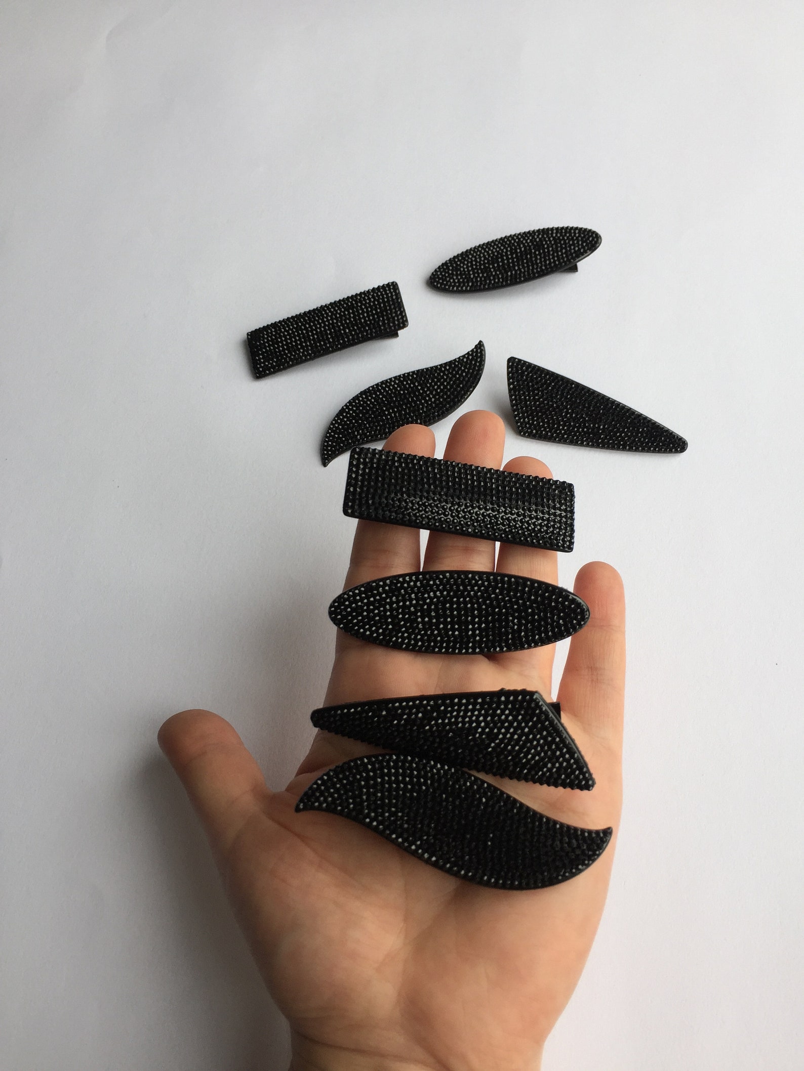 Black Hair Clip Crystal Black Hair Clip Accessories Hair Etsy