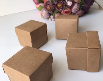 Kraft Gift Box: Small Wedding Favor Box (1.97x1.97x2.36)