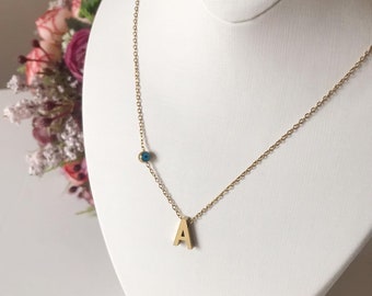 İnitial Necklace, A İnitial Necklace, Personalized İnitial Necklace, Gold Necklace, Dainty Necklace, Gift For Her,A,S,B,E,M İnitial Necklace