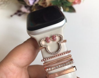 Minnie Mouse Apple Watch Band Charm: Gold Diamond Watch Jewelry