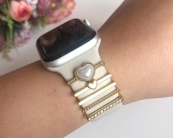 Gold Heart Charm for Apple Watch Band – Bestselling Strap Jewelry
