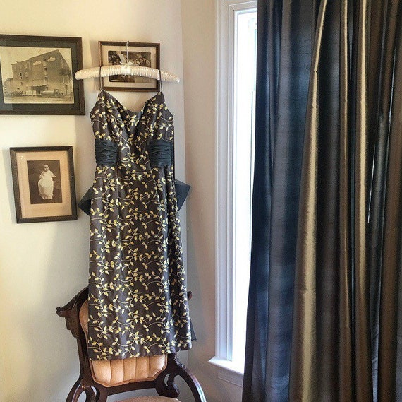 1950s Embroidered Party Dress