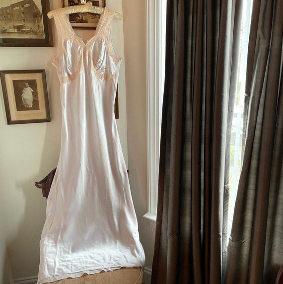 1950s Powder Blue Rayon Nightgown