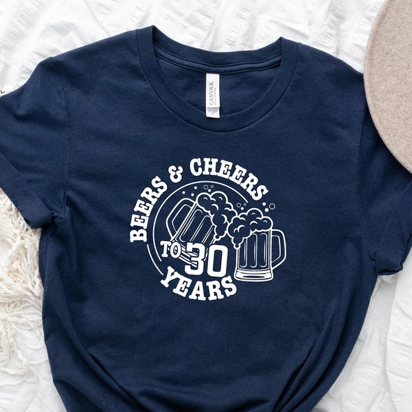 Beers & Cheers To 30 Years Shirt, Birthday Gift, 1992 Shirts, Matching Birthday, 30th Birthday Shirt, Beer Lover Gift, Mens Birthday Gift