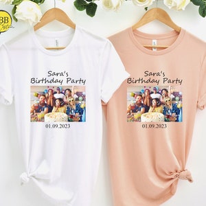Custom Photo Birthday Party Shirt: Personalized Picture Tee
