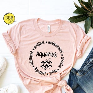 Aquarius Zodiac Shirt: Astrology Gift, Horoscope Tee