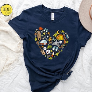 Camping Heart Tee: Happy Camper Shirt