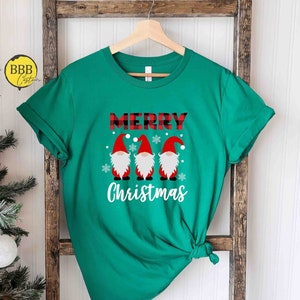 Merry Christmas Gnomes Shirt, Christmas T-shirt,  Christmas Family Shirt, Gnomes Shirt, Christmas Gift, Holiday Gift