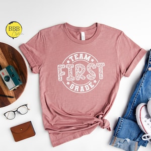 Leopard Print First Grade Team Shirt: Student Gift Tee