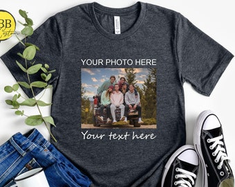 Camisa con foto personalizada, camisa personalizada, camiseta con imagen personalizada, camisa con foto de cumpleaños, regalo navideño, camiseta con imagen familiar