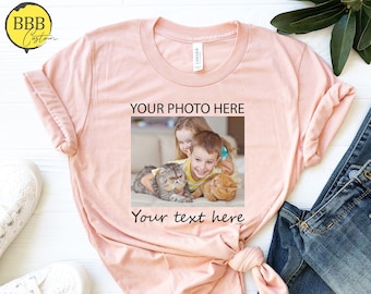 Custom Photo shirt, Custom Shirt, Custom Picture Tshirt, Birthday Photo Shirt, Holiday Gift, Family Picture Tee, Personalized Shirt