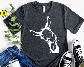 Donkey Shirt, Country Shirt, Donkey Gifts, Farm Girl Shirt, Sarcastic Shirt, Animal Shirt, Farm Wife Shirt, Funny Shirt, Holiday Shirt