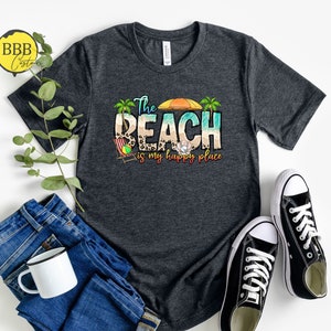 The Beach is My Happy Place Shirt, Summer Vacation Tee, Gift For Beach Lovers, Beach is Calling T-Shirt, Summer Holiday Tee, Vacation Shirt