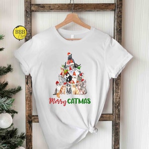 Merry Catmas Shirt, Christmas Cat Shirt, Christmas Gift, Christian Shirt, Christmas Shirt, Holiday Shirt, Cute Cat Shirt, Xmas Shirt