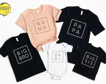Papa Nana Matching Family Shirts: Father's Day, Mother's Day Tee
