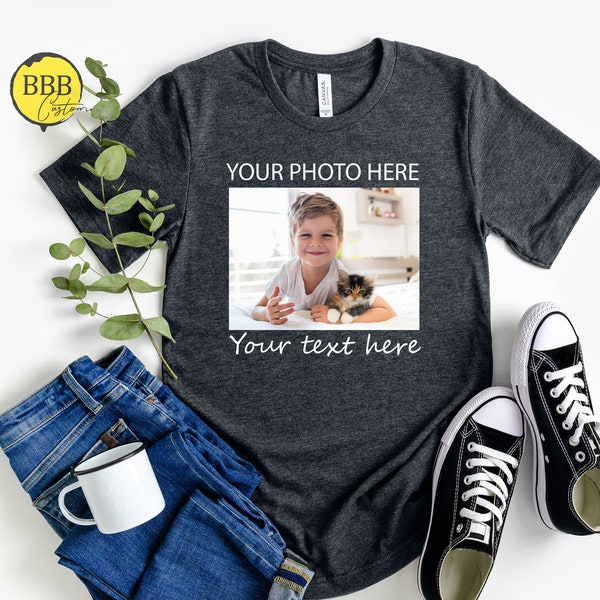 Custom Photo shirt, Custom Shirt, Custom Picture Tshirt, Birthday Photo Shirt, Holiday Gift, Family Picture Tee, Custom Shirt With Photo