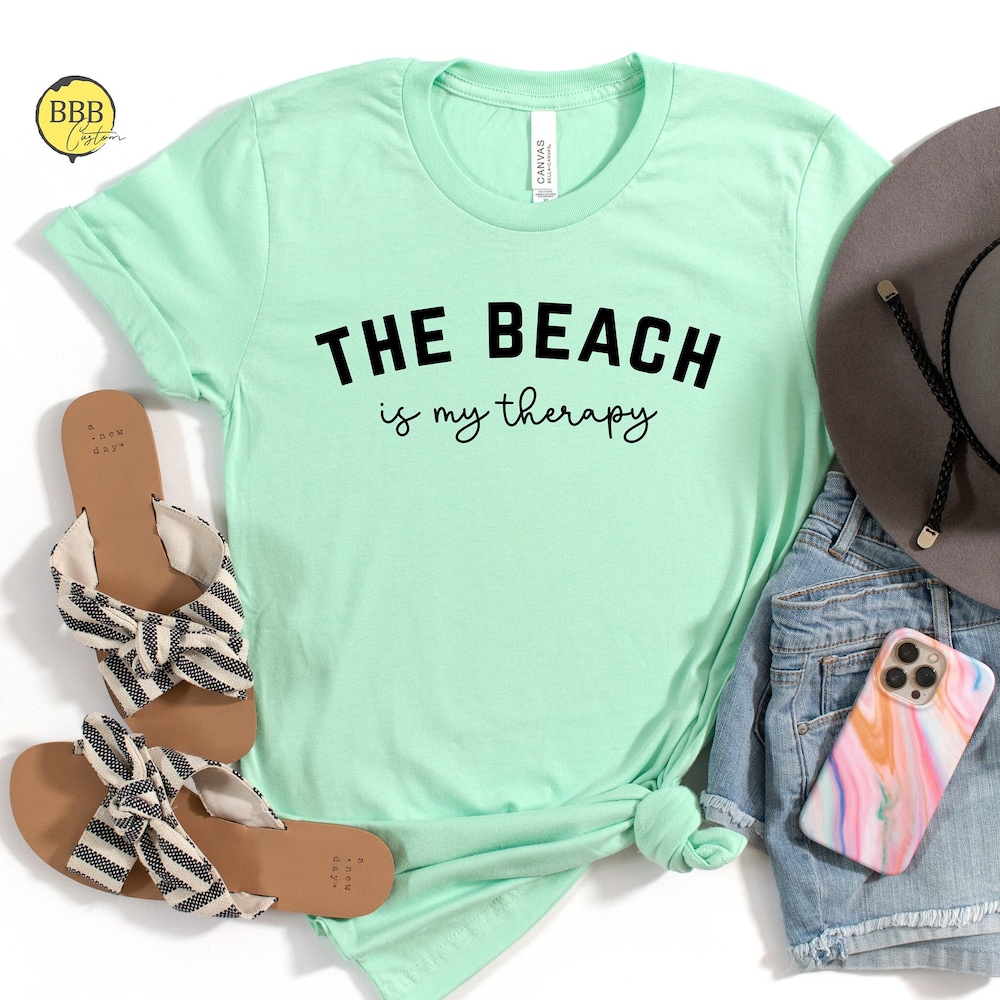 Funny Shirt The Beach Is My Therapy Shirt, Vacation Shirt, Summer Shirt, Funny Shirt, Sea Shirt, Family Summer Shirt, Therapy Shirt,Travel Therapy Shirt Travel Therapy Shirt Unisex Style Globaltrendy