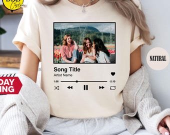 Custom Song & Photo T-Shirt: Personalized Music Gift