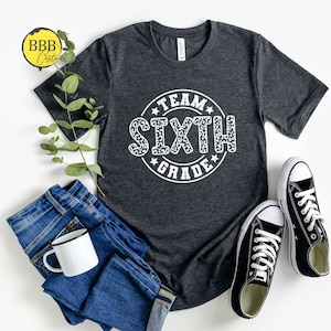 Sixth Grade Team Shirt: Leopard Print Tee