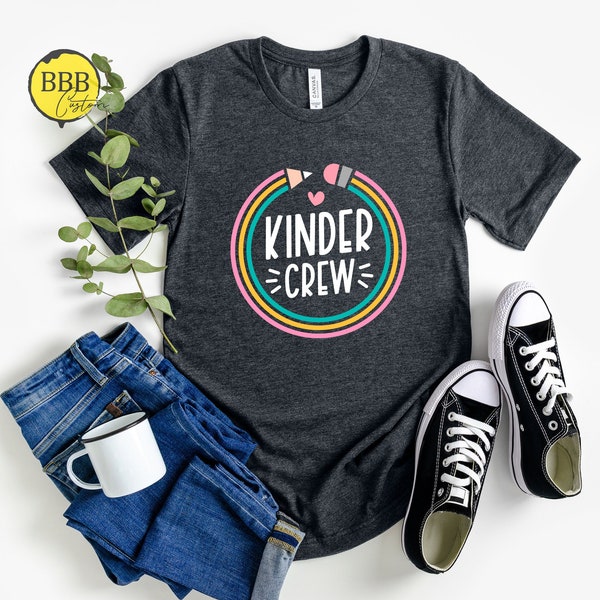 Kinder Crew Shirt, Kinder Squad Shirt, Kinder Team Shirt, Kindergarten Teacher Shirt, Kindergarten Shirt, School Gift Shirt, Student Shirt